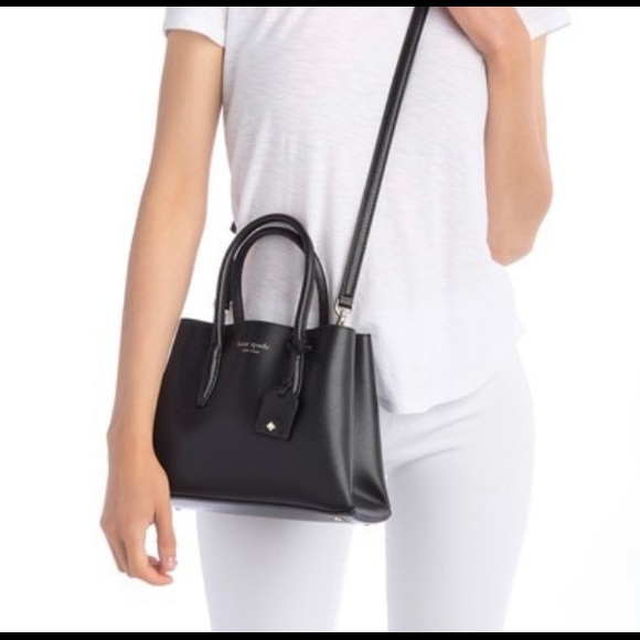 KATE SPADE BLACK LEATHER SATCHEL &NEDA WALLET SET - Picture 3 of 9